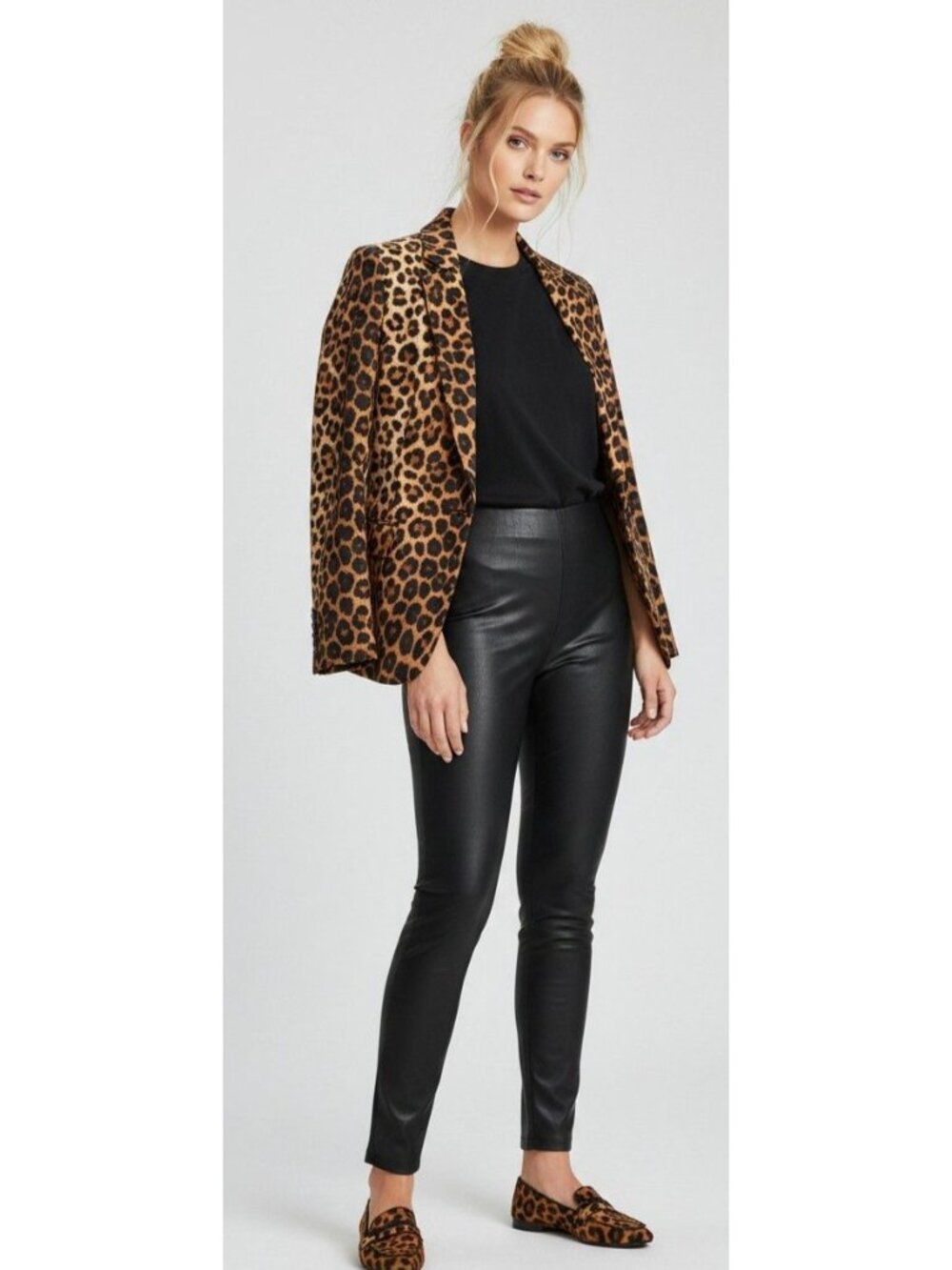 Halogen Women’s faux-leather Leggings, Black, Sz. L